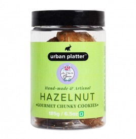 Urban Platter Hazelnut Gourmet Chunky Cookies  Plastic Jar  185 grams